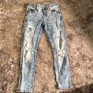 American Eagle Distressed Skinny Jeans sz 26x28